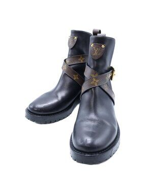 Louis Vuitton Discovery Line Monogram Canvas Belt Ankle Boots